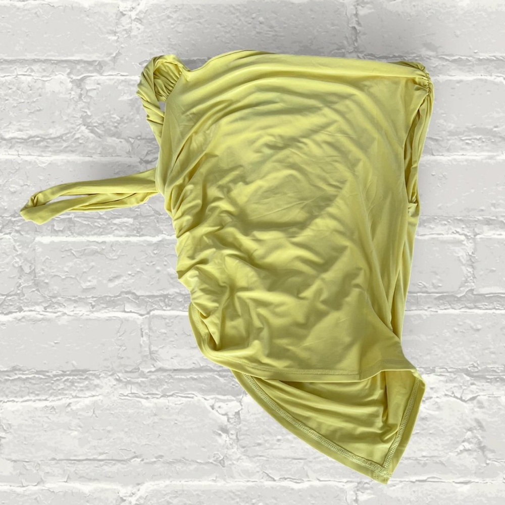PLT Premium Yellow Double Layer Asymmetrical Twist Detail Top - Picture 7 of 7
